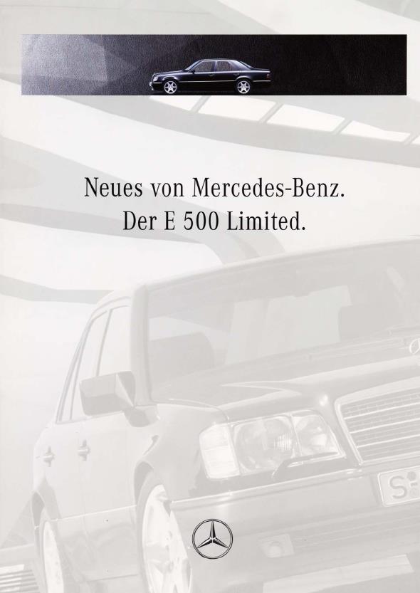 Рекламная брошюра Mercedes E500 Limited