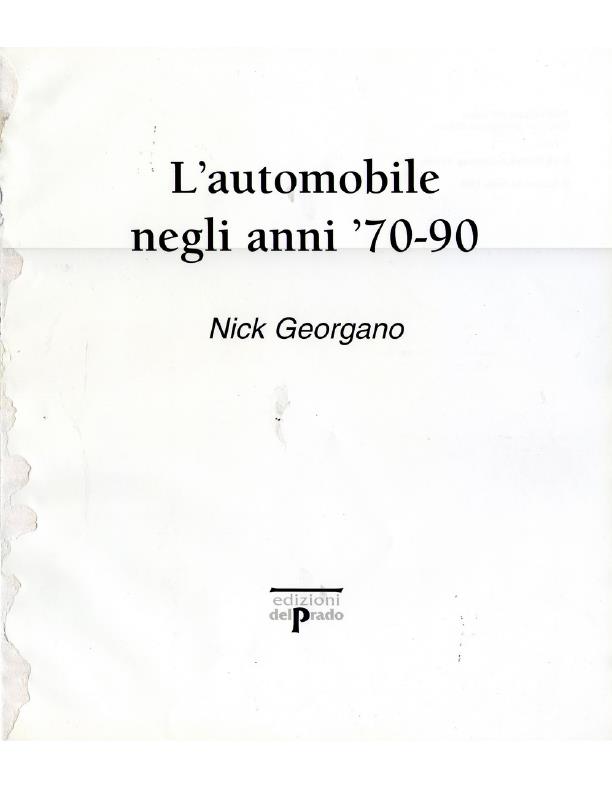 Книга L'Automobile negli anni '70-90. Michael Sedgwick