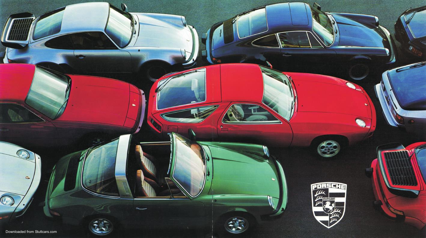 Рекламный буклет Porsche 924, 911, 928 1977 MY US