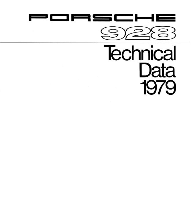 Рекламный буклет Porsche 928: technical data