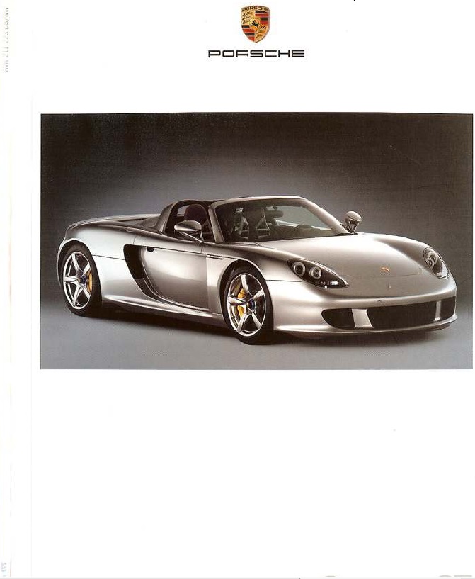 Рекламный буклет Porsche 980 Carrera GT