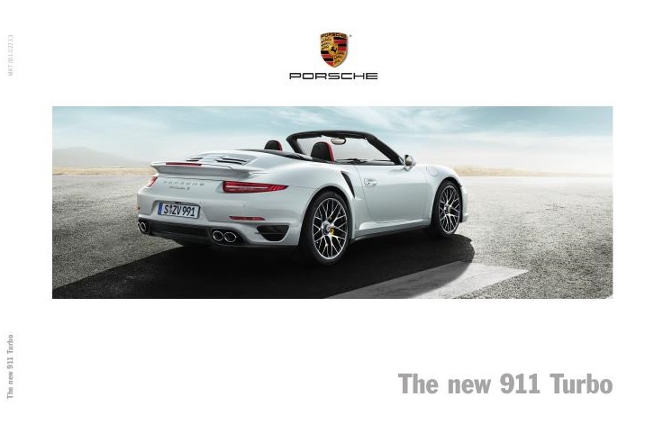 Рекламный буклет Porsche 991 Turbo US