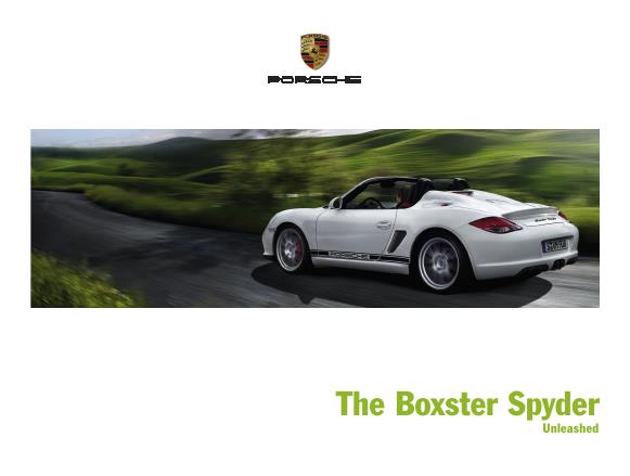 Рекламный буклет Porsche 987 Boxster Spyder