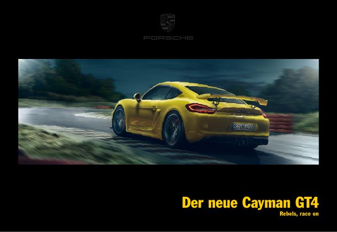 Рекламный буклет Porsche 981 Cayman GT4 DE