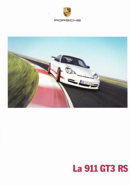 Рекламный буклет Porsche 996 GT3 RS