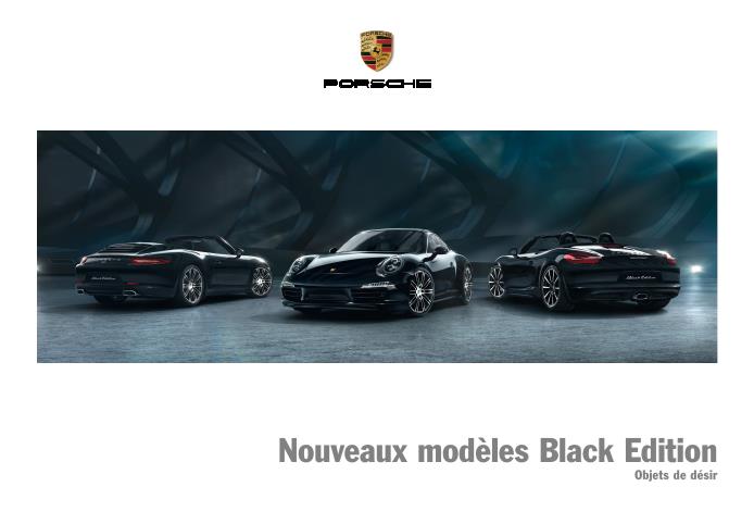 Рекламный буклет Porsche Black Edition Series
