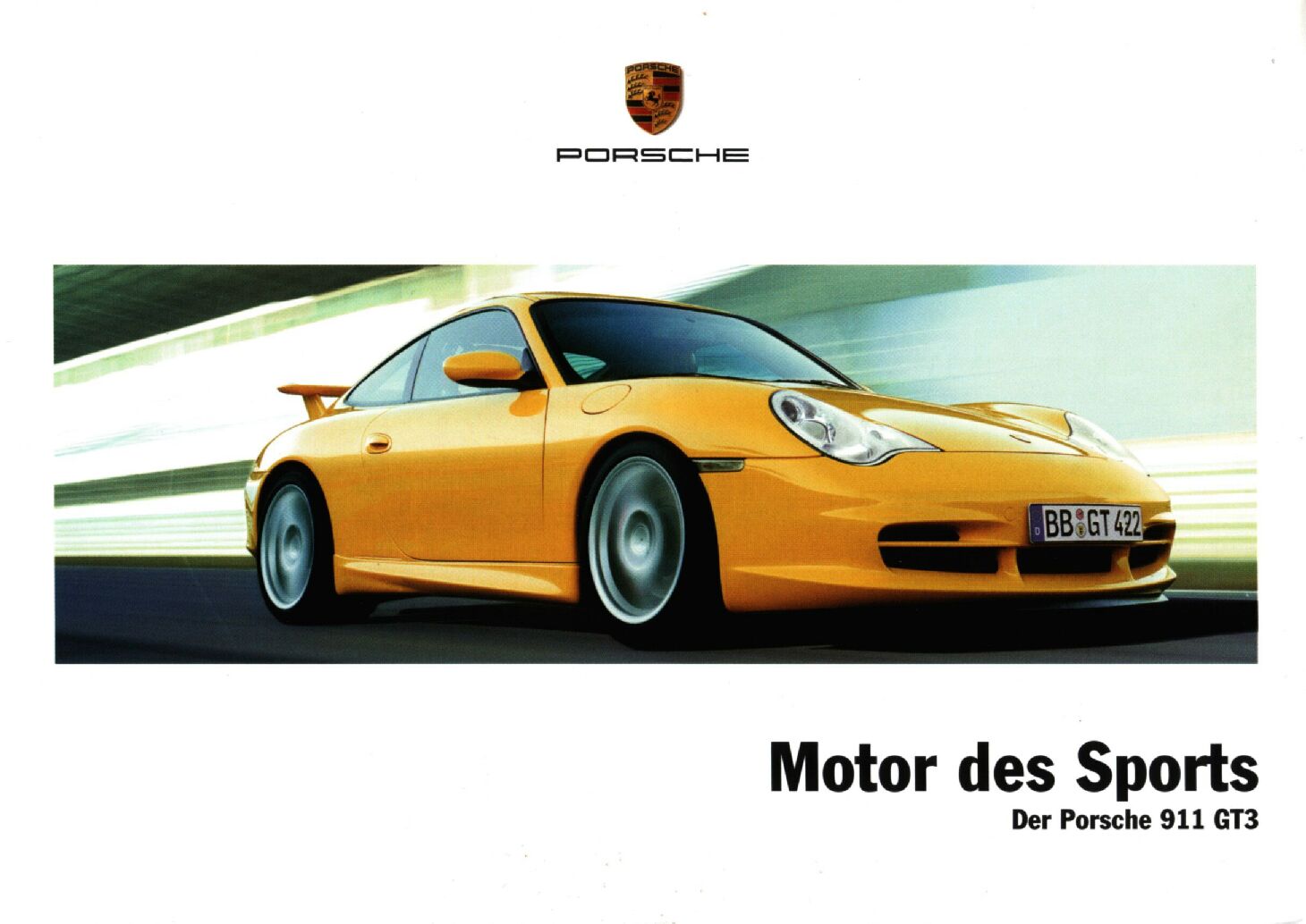Рекламный буклет Porsche 996 GT3 2003 MY