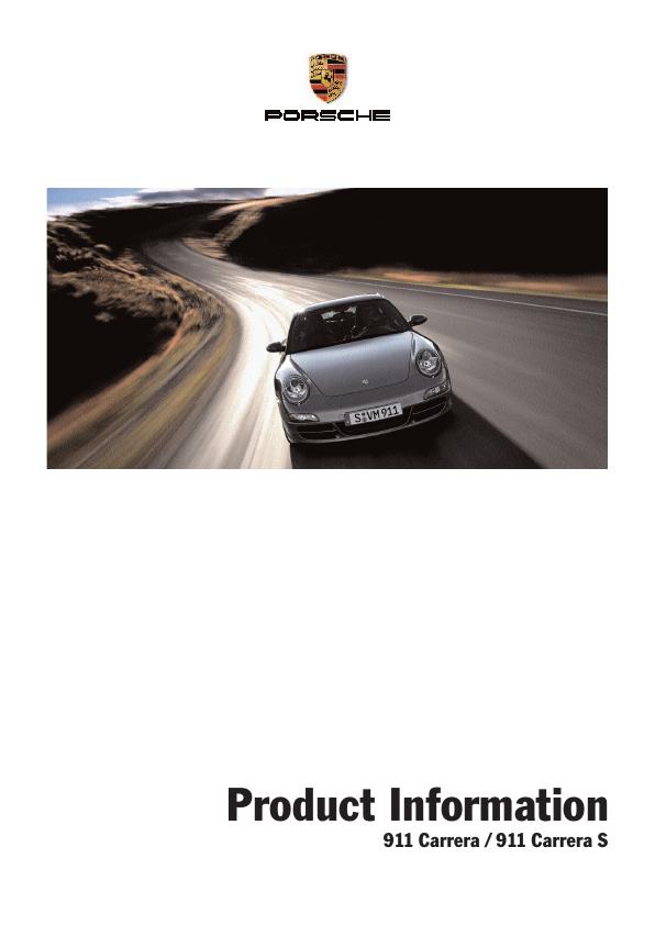 Рекламный буклет Porsche 997 product information