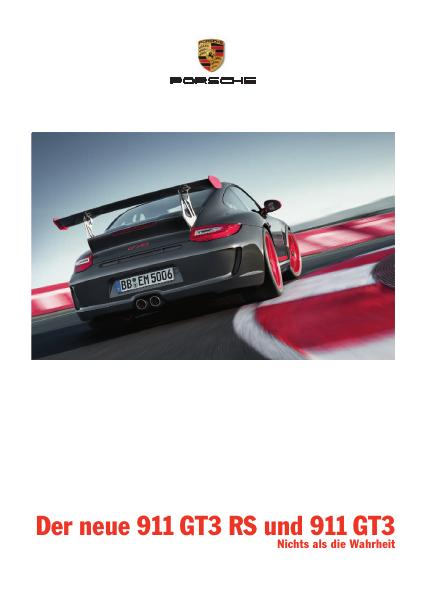 Рекламный буклет Porsche 997 GT3 & GT3 RS 2010MY DE