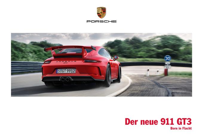 Рекламный буклет Porsche 991 GT3 DE