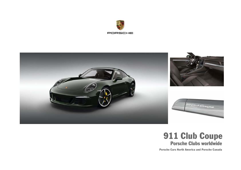 Рекламный буклет 991 Club Coupe US