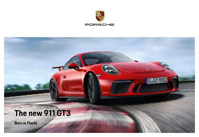 Рекламный буклет Porsche 991 GT3 US