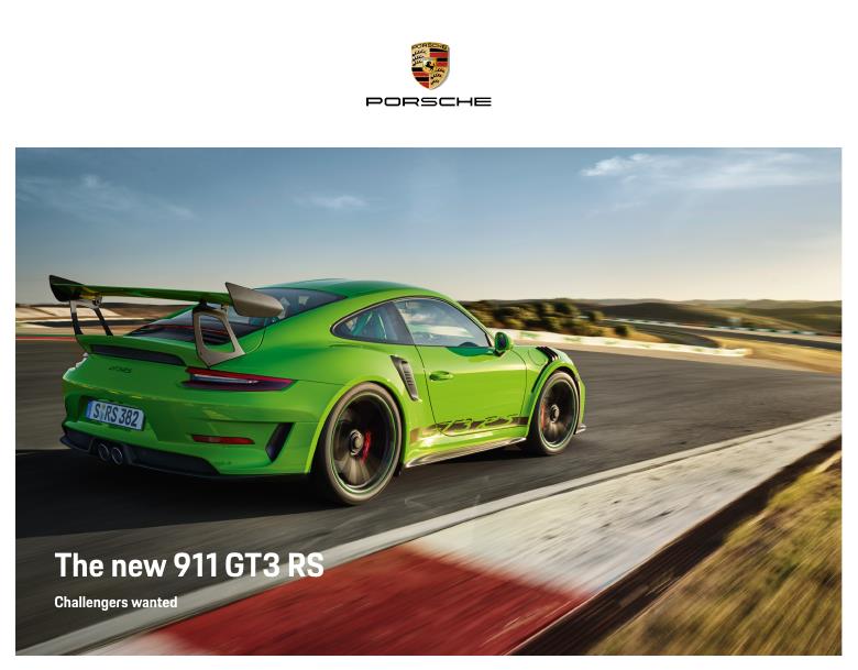 Рекламный буклет Porsche 991 GT3 RS