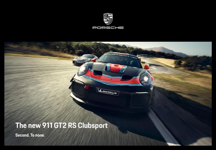 Рекламный буклет Porsche 991 GT2RS Club Sport
