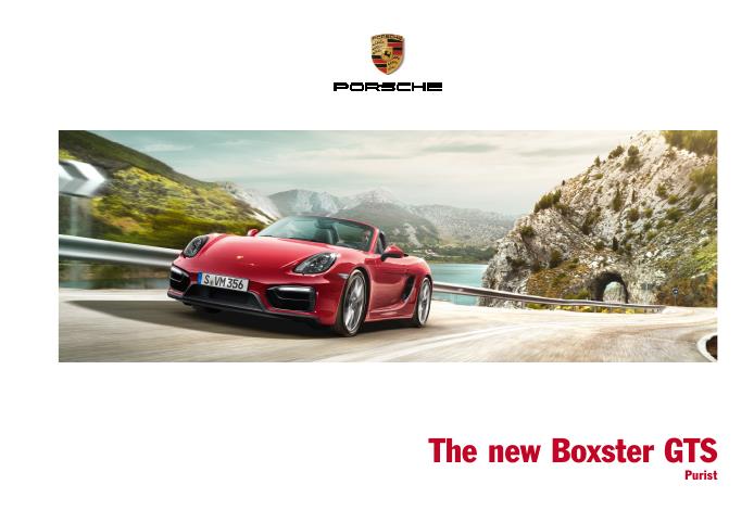 Рекламный буклет Porsche 981 Boxster GTS EUR