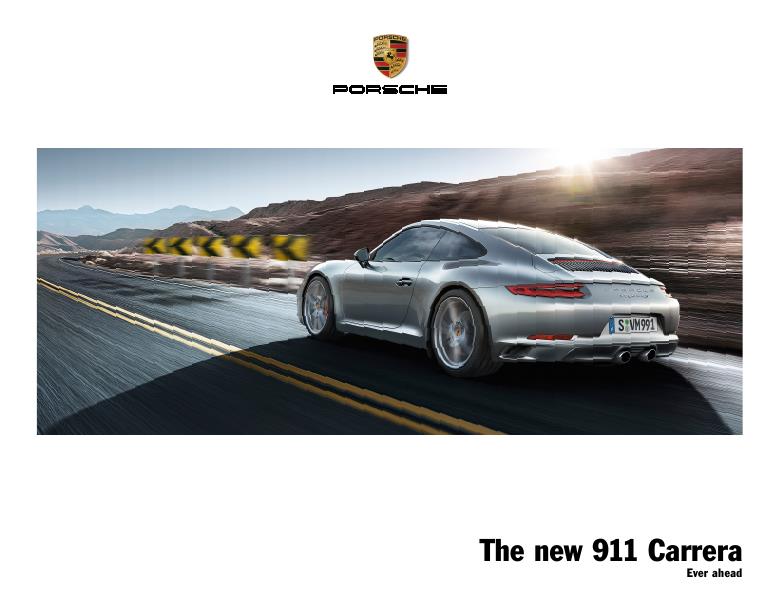 Рекламный буклет Porsche Carrera US