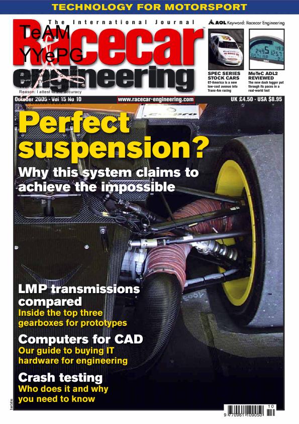 Журнал Racecar Engineering октябрь, 2005