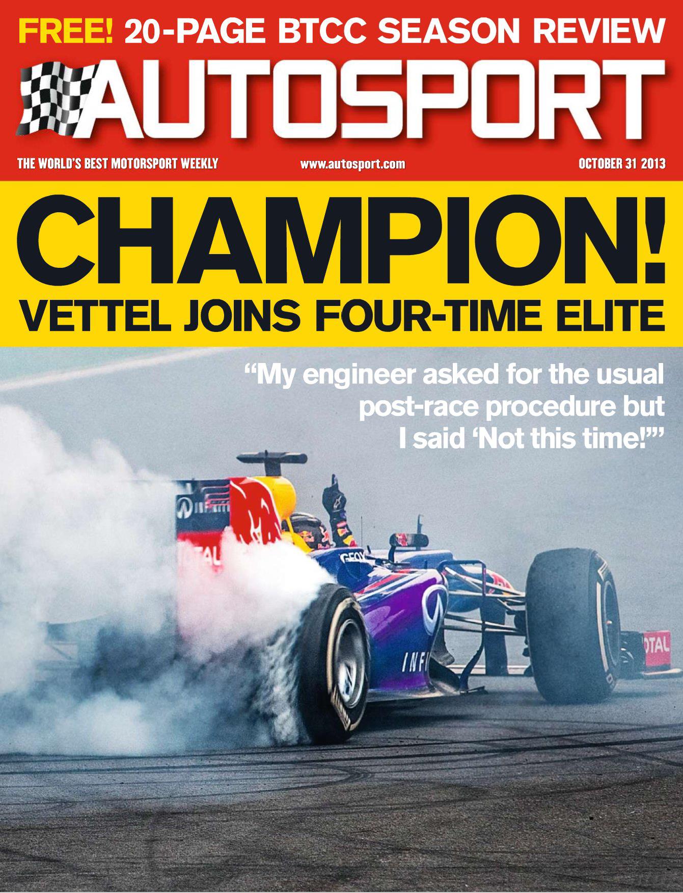 Журнал Autosport 31 октября 2013