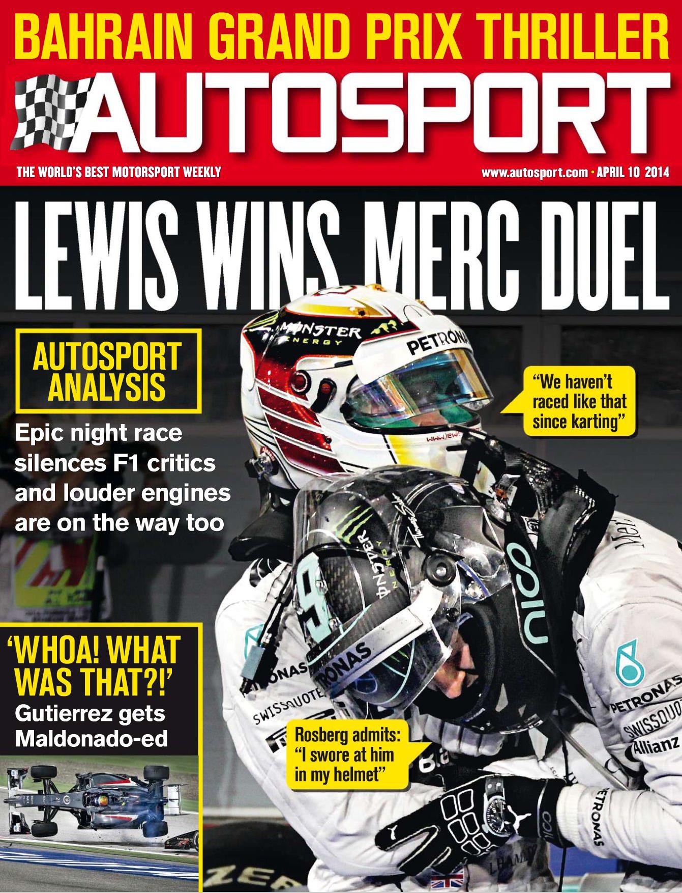 Журнал Autosport 10 апреля 2014