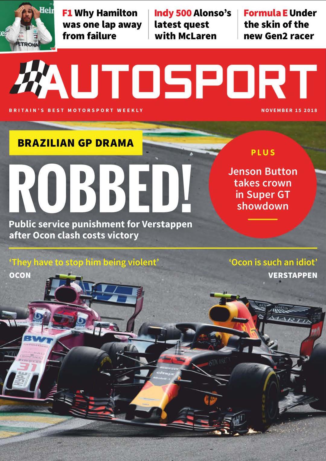 Журнал Autosport 16 ноября 2018