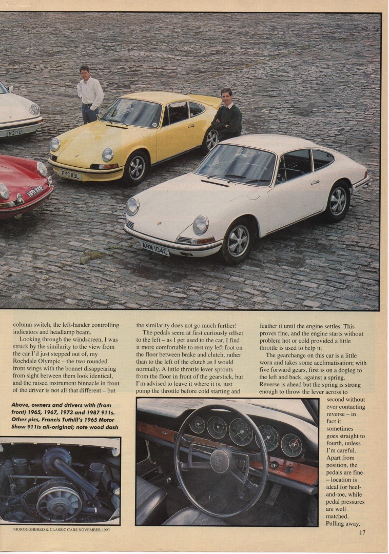 Porsche 911 (1965) & 911S (1967) & 911 Carrera RS Touring (1973) & 911  Carrera  Club Sport (1988) | Porsche cars history