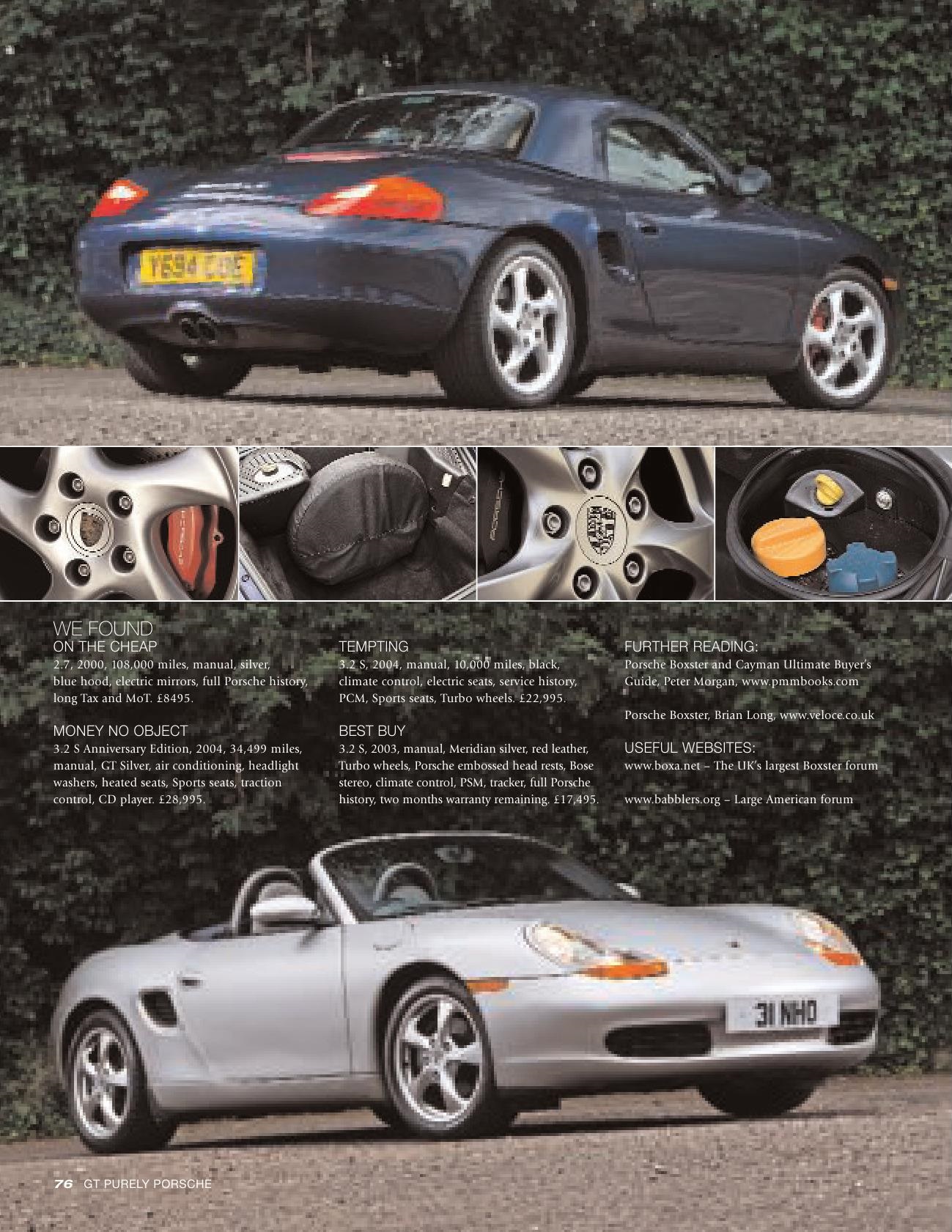 Porsche 986 Boxster 986 Boxster S Buyers Guide GT Purely Porsche porsche-986-boxster-986-boxster-s-buyers-guide-gt-purely-porsche
