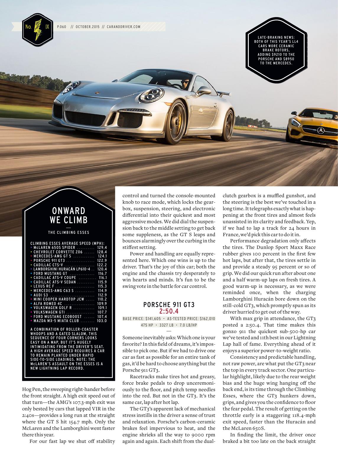 Porsche 991 GT3 vs Corvette vs MercedesAMG GTS, C63S vs Cadillac ATSV