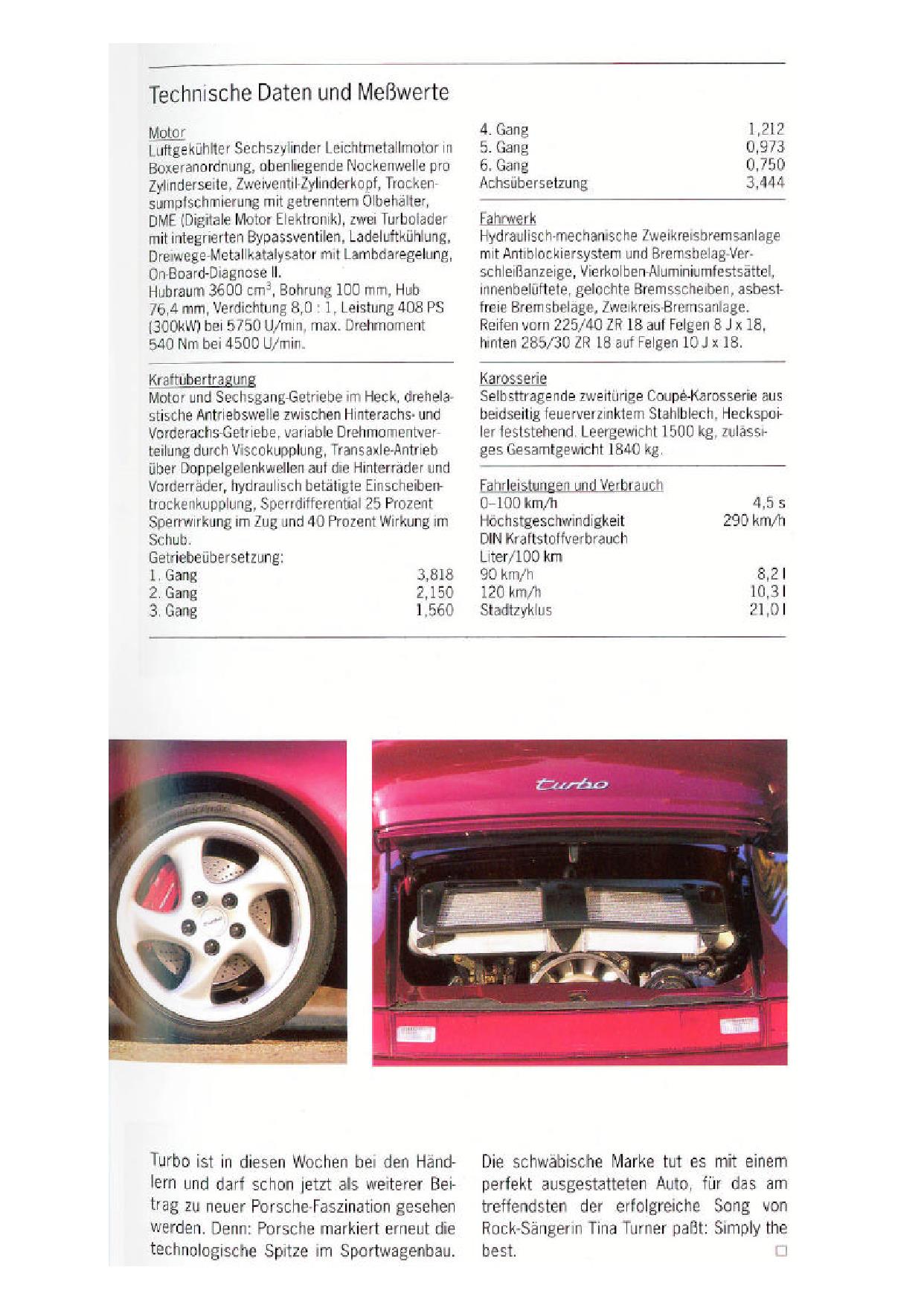 Porsche 993 Turbo (Christophorus mag., 02/1995, Deutsch)