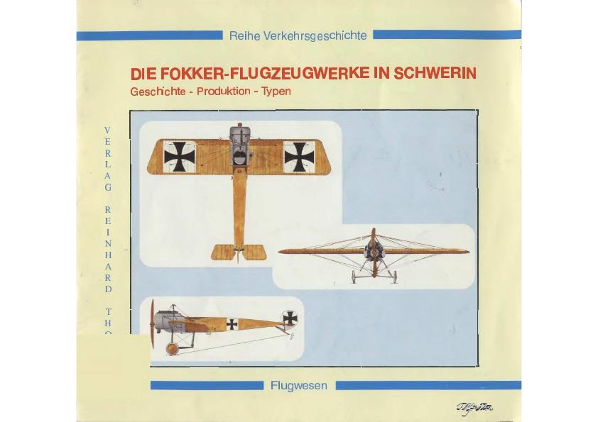 Книга Die Fokker Flugzeugwerke in Schwerin