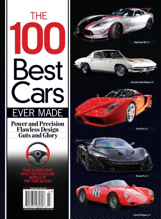 Книга The 100 Best Cars Ever Made 2024.