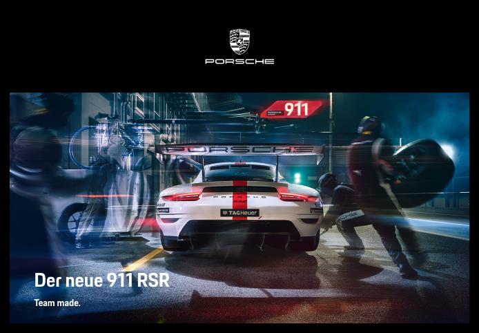 Рекламный буклет Porsche 991 RSR 2020