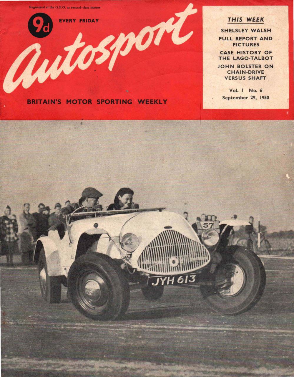 Журнал Autosport 29 сентября 1950