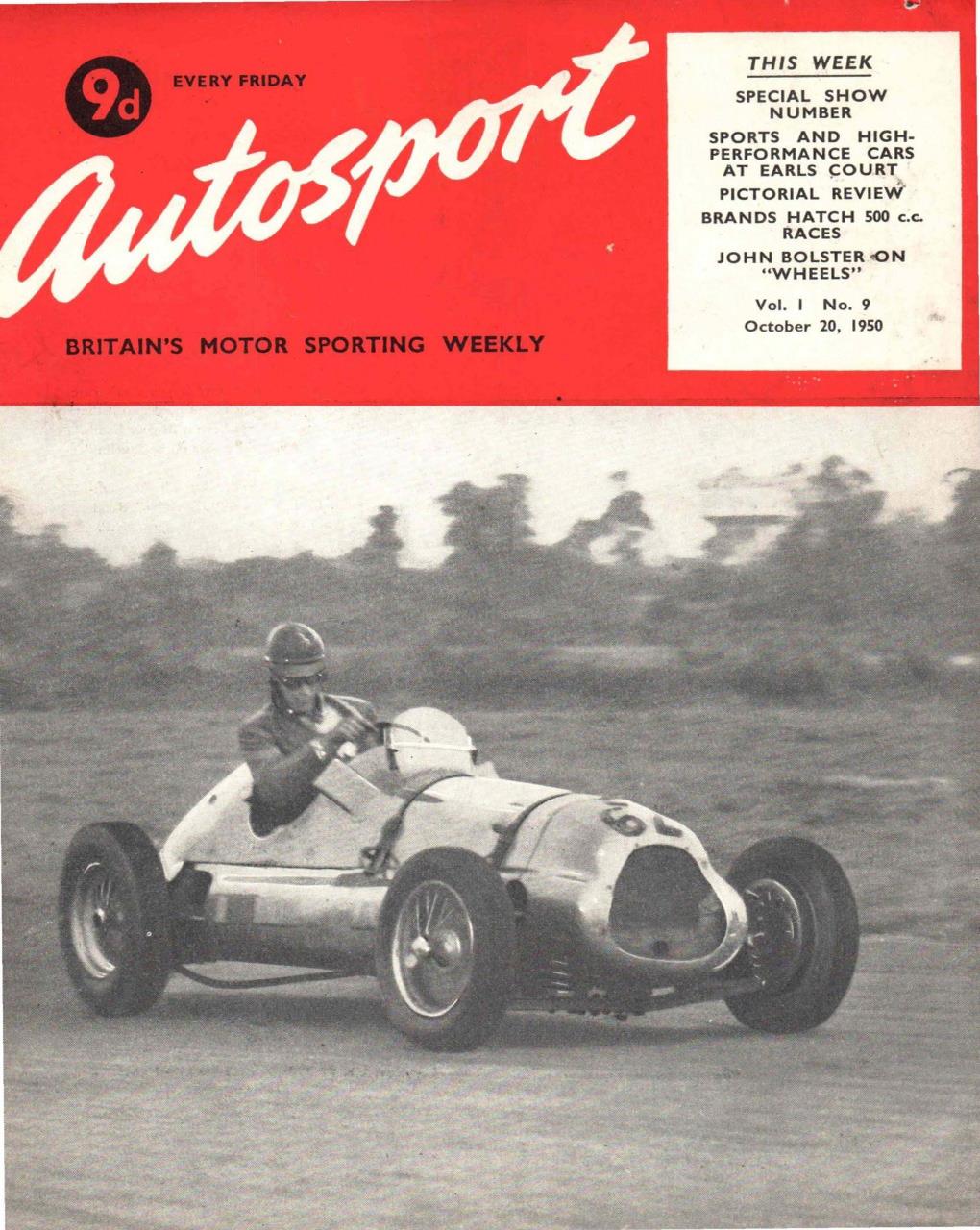 Журнал Autosport 20 октября 1950