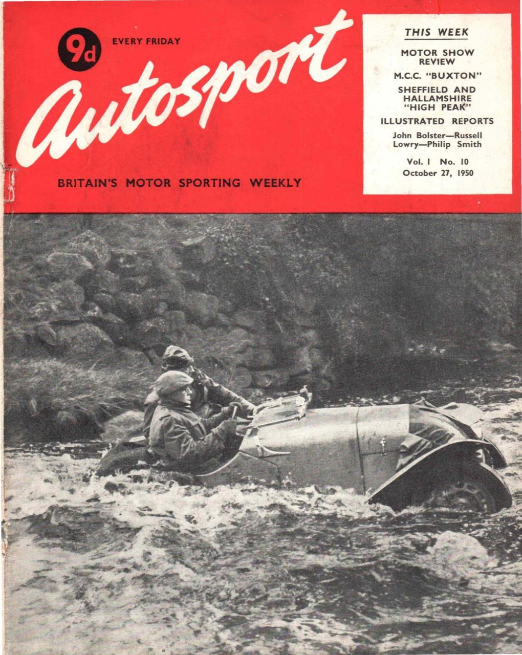 Журнал Autosport 27 октября 1950