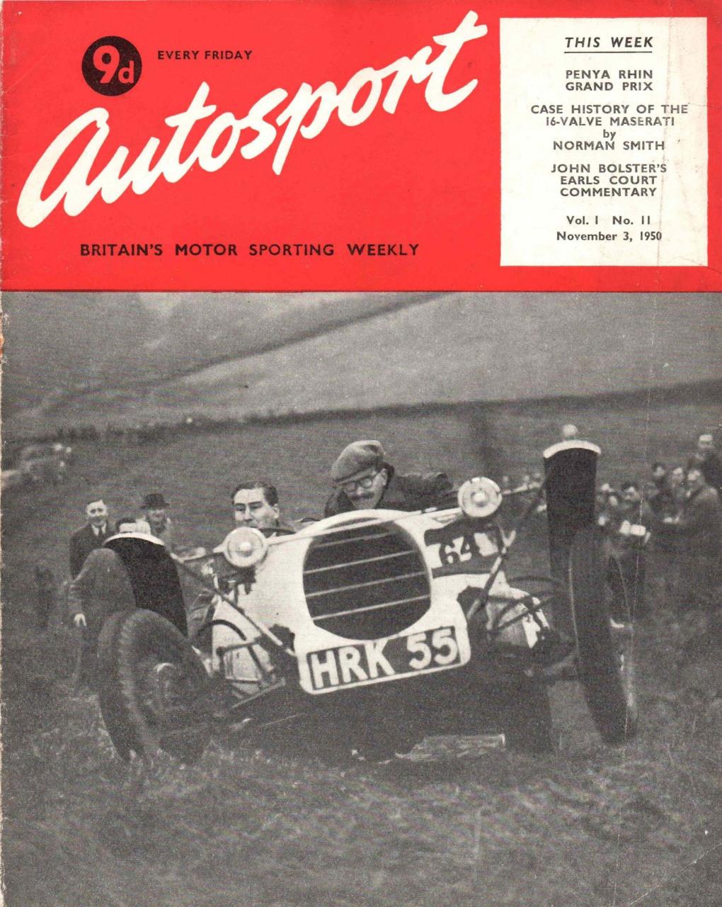 Журнал Autosport 03 ноября 1950