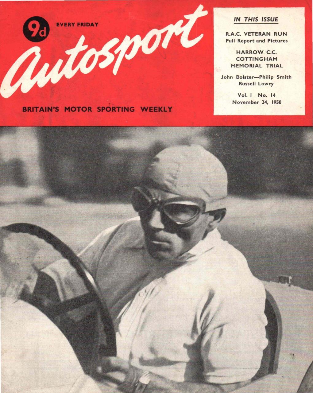Журнал Autosport 24 ноября 1950