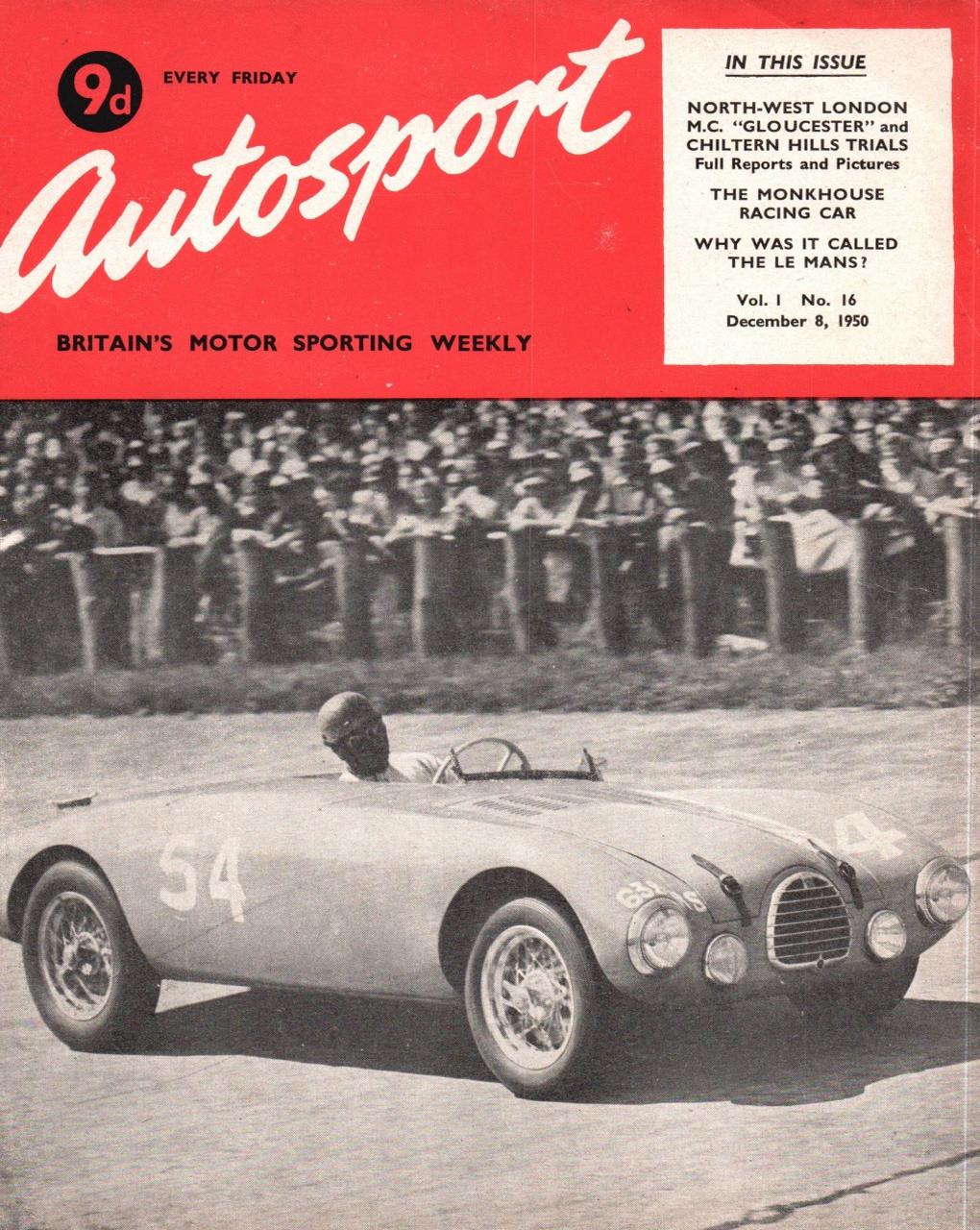 Журнал Autosport 08 декабря 1950