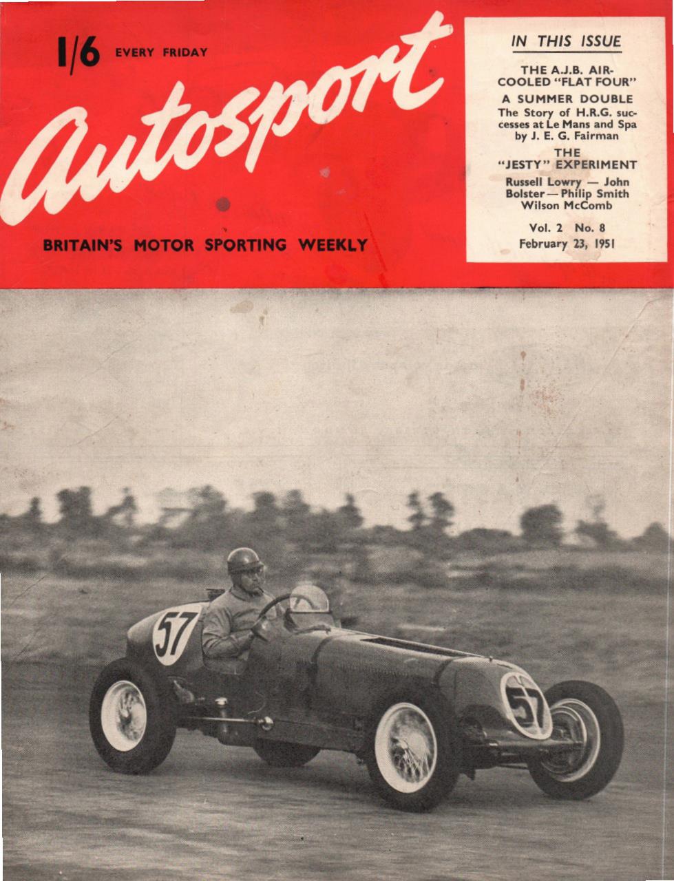 Журнал Autosport 23 февраля 1951