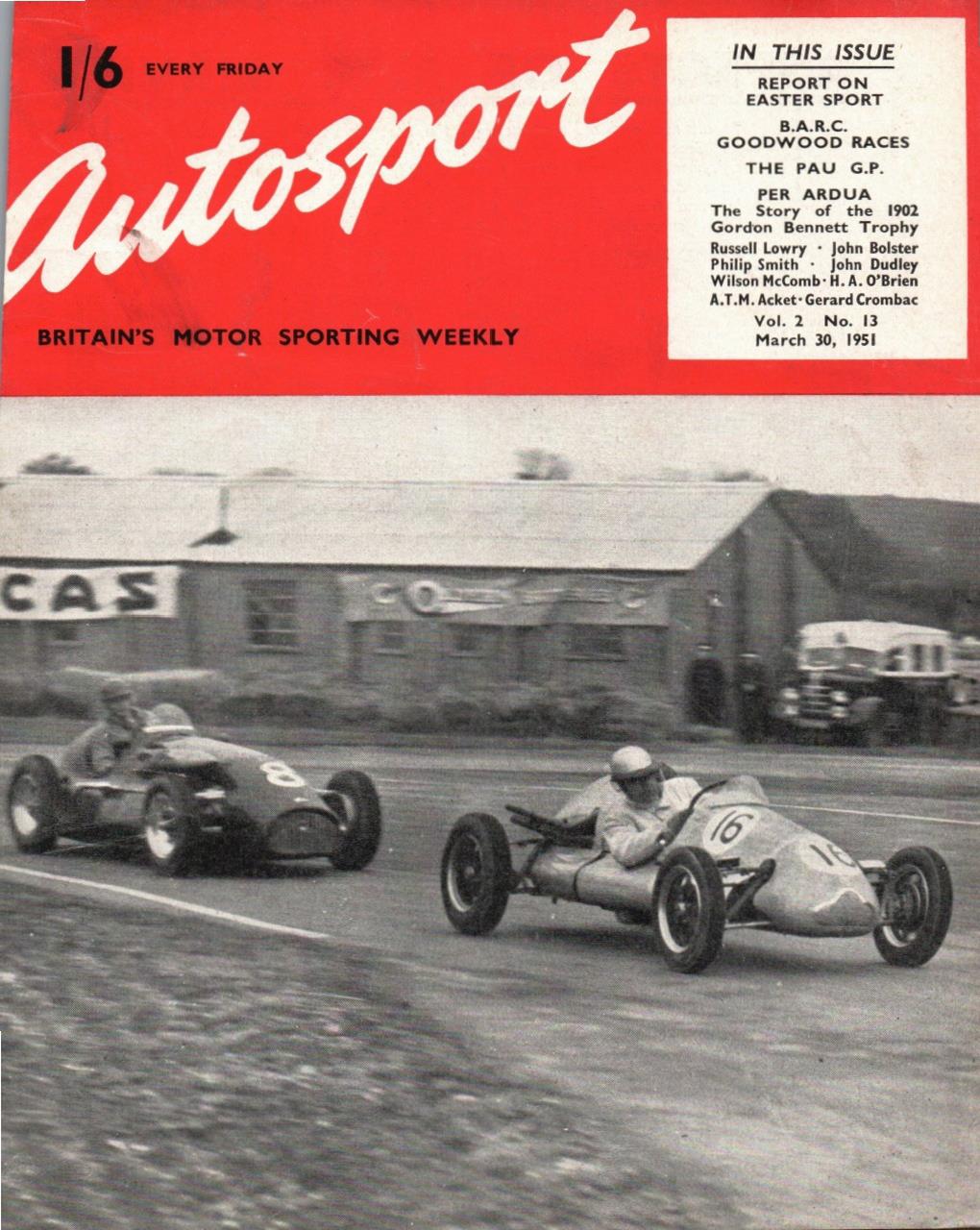 Журнал Autosport 30 марта 1951