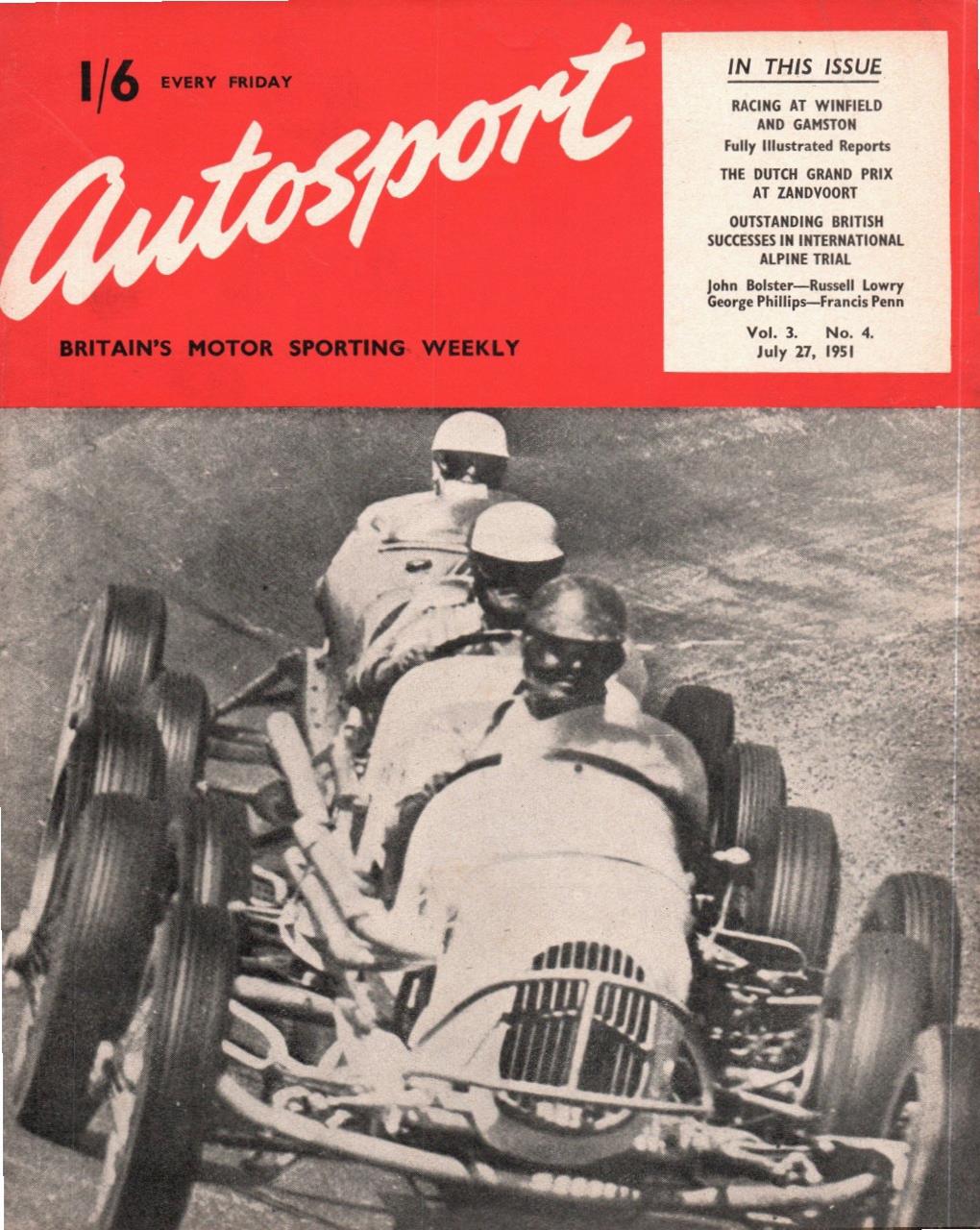 Журнал Autosport 27 июля 1951