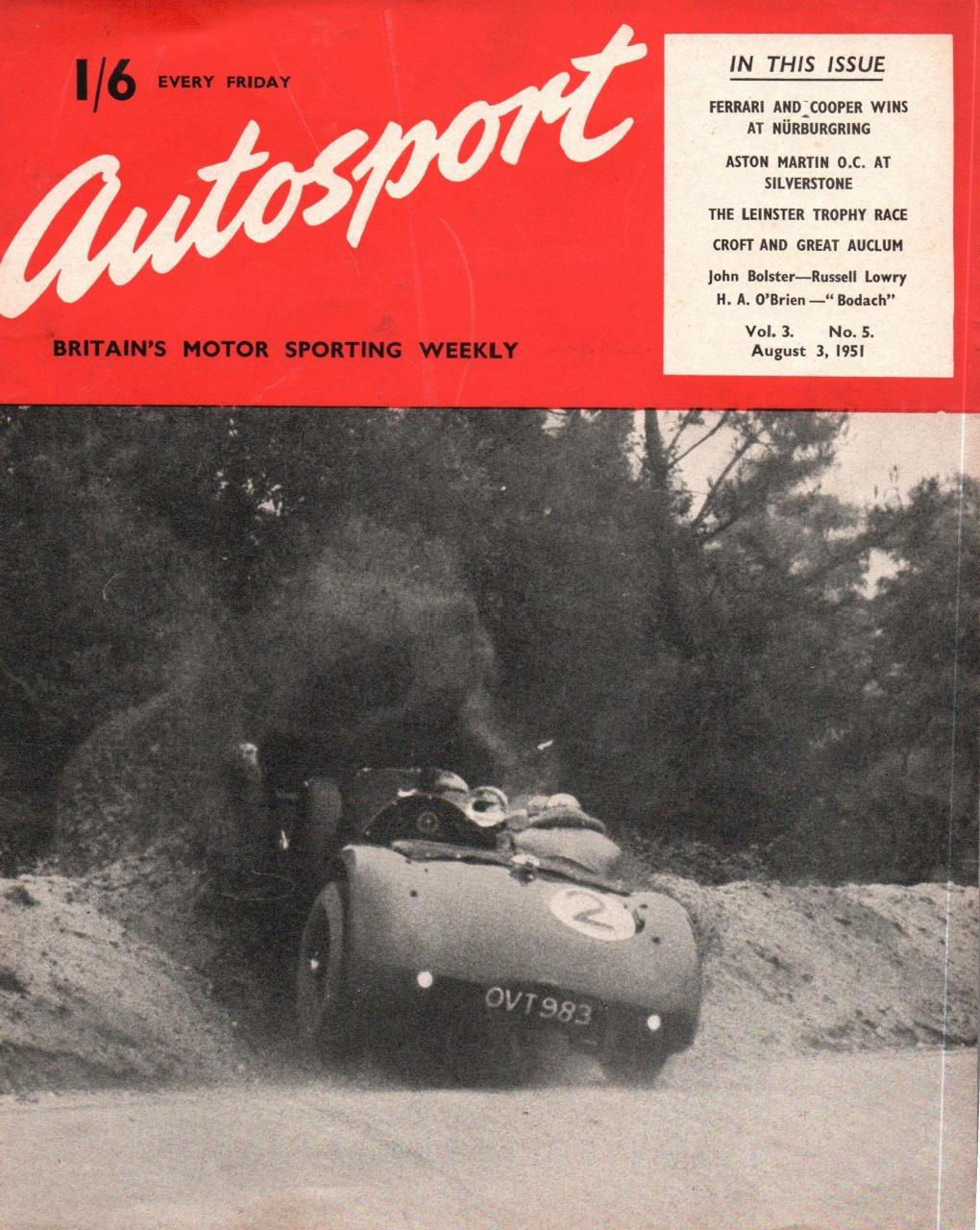 Журнал Autosport 03 августа 1951