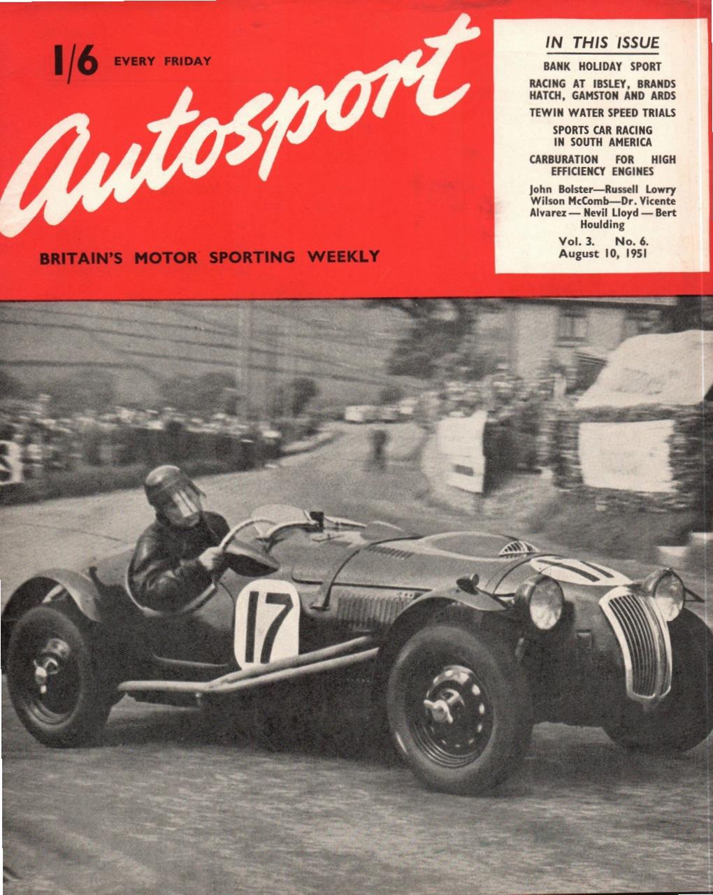 Журнал Autosport 10 августа 1951