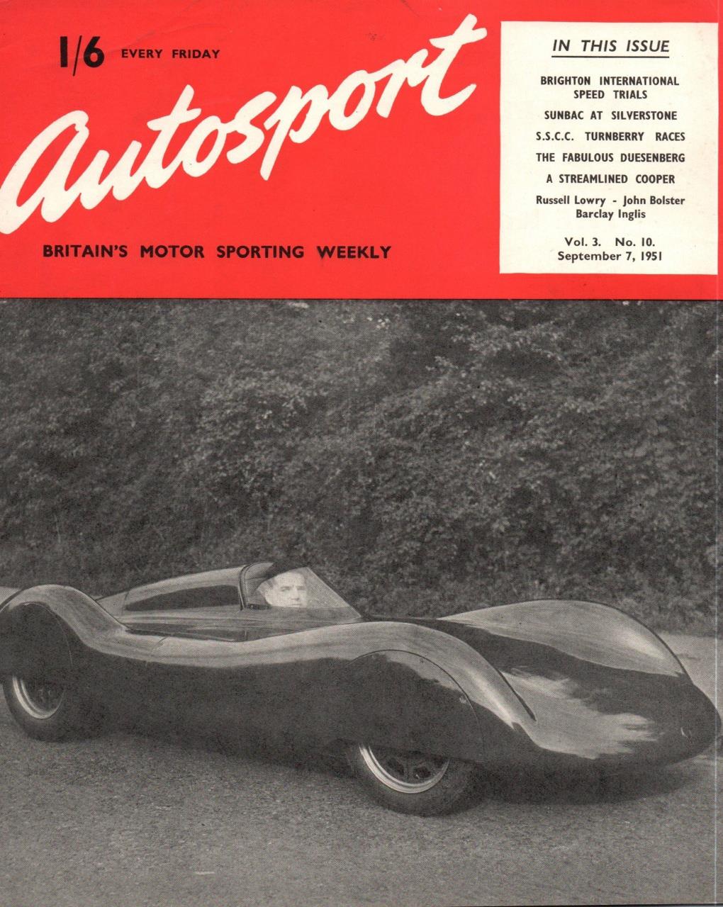 Журнал Autosport 07 сентября 1951