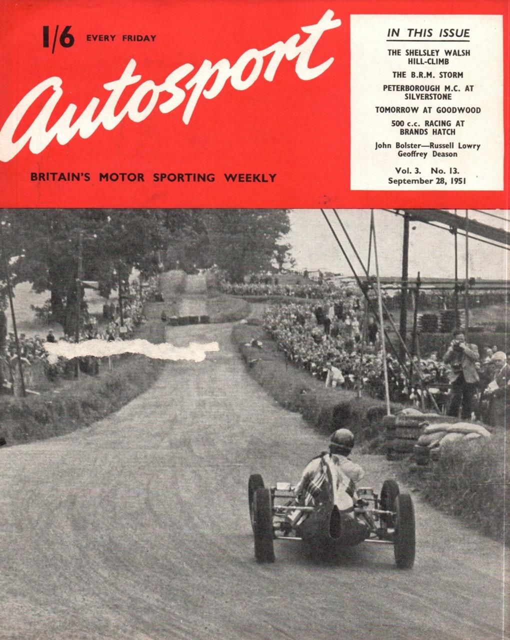Журнал Autosport 28 сентября 1951