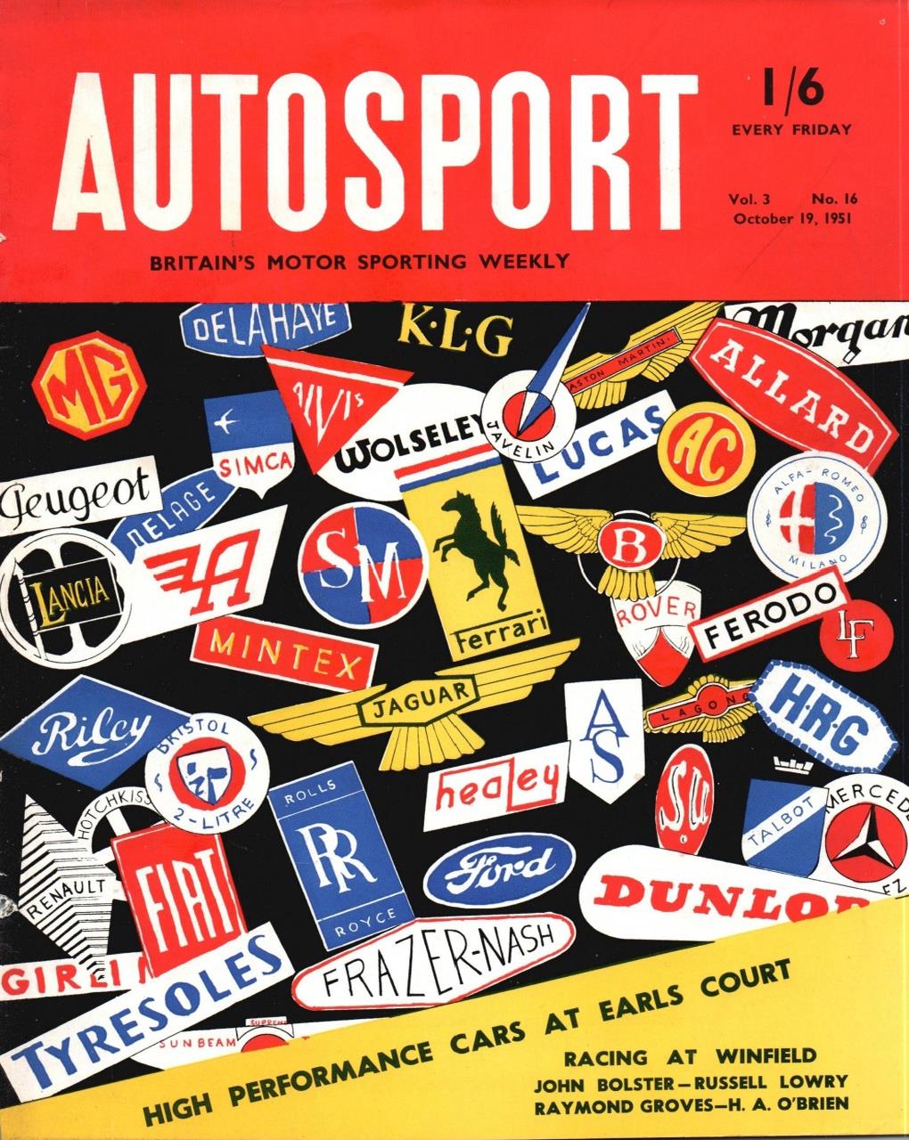 Журнал Autosport 19 октября 1951