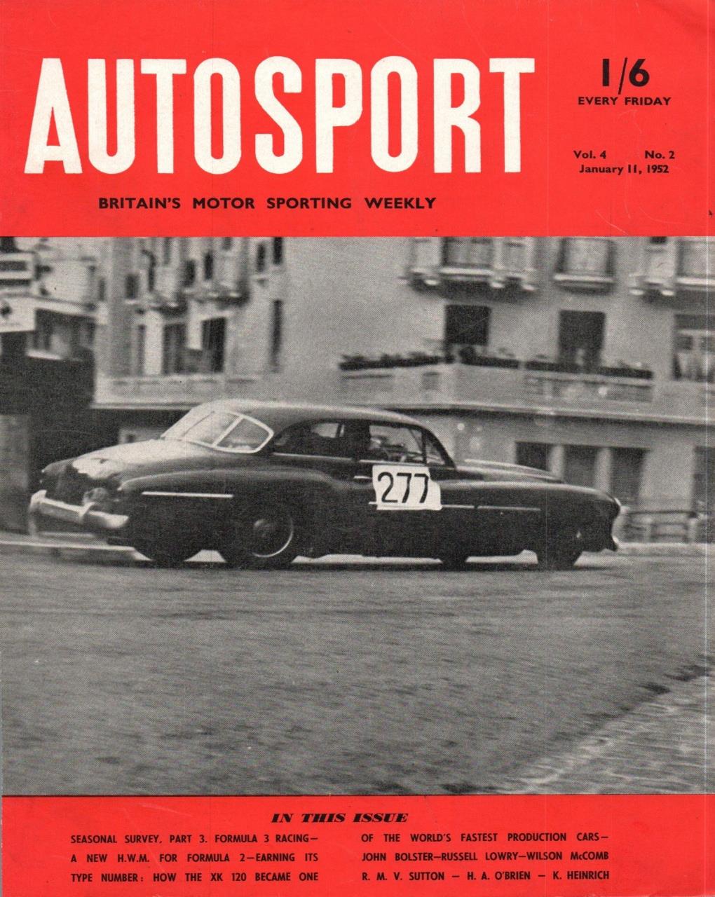 Журнал Autosport 11 января 1952