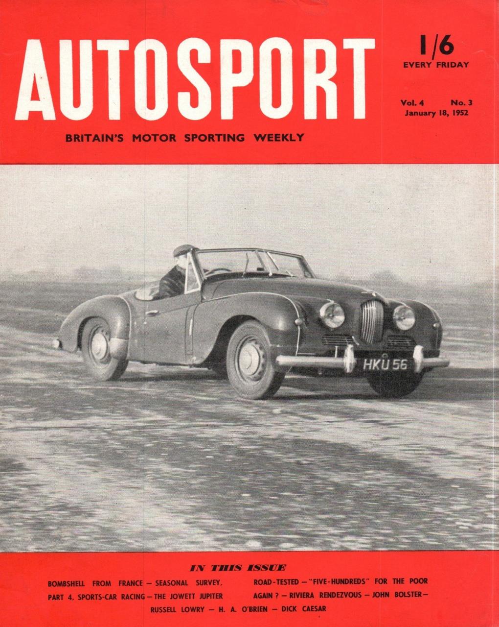 Журнал Autosport 18 января 1952
