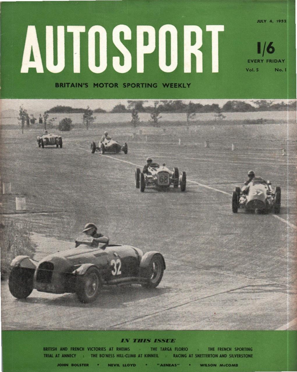 Журнал Autosport 04 июля 1952