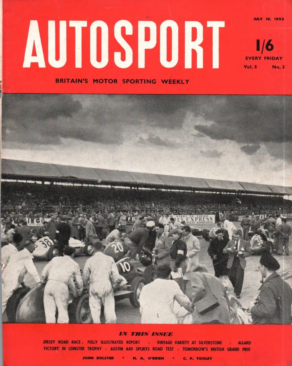 Журнал Autosport 18 июля 1952