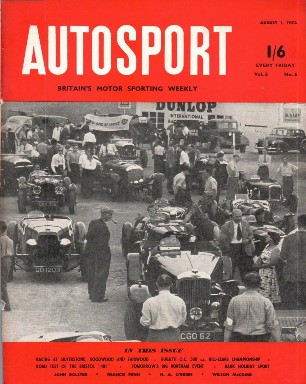 Журнал Autosport 01 августа 1952